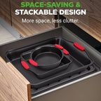 10-Piece Nonstick Carbon Steel Bakeware Set with Silicone Handles