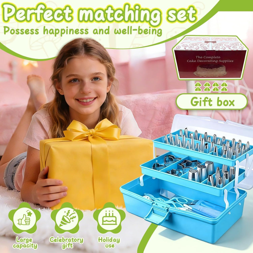 236-Piece Cake Decorating Kit | Piping Bags & Icing Tips