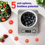 Digital Kitchen Scale – 11 lb Food Scale with Grams & Ounces