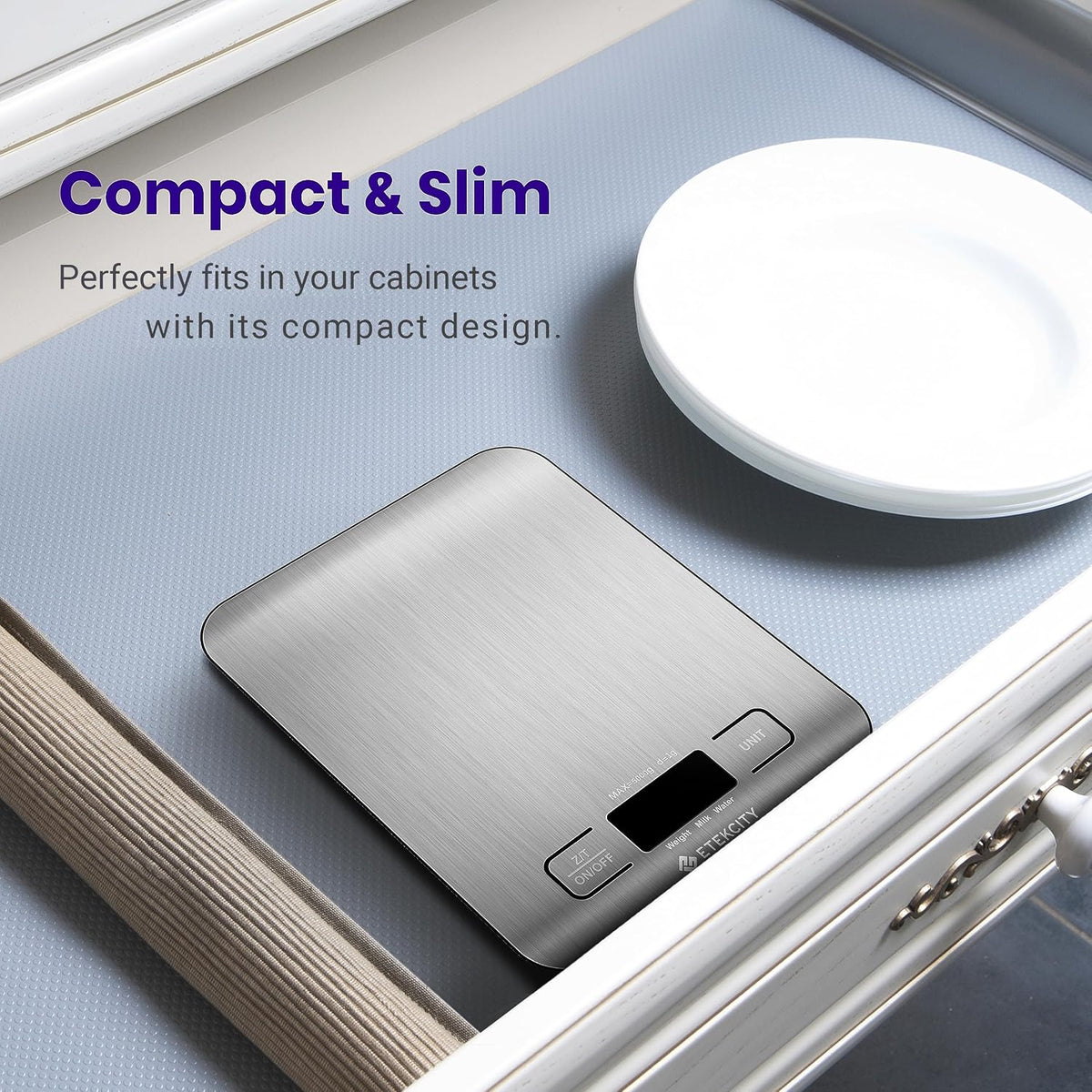 Digital Kitchen Scale – 11 lb Food Scale with Grams & Ounces