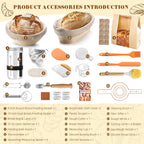 Sourdough Starter Kit – Bread Baking Kit with Starter Jar & Proofing Basket