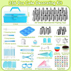 236-Piece Cake Decorating Kit | Piping Bags & Icing Tips