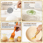 Sourdough Starter Kit – Bread Baking Kit with Starter Jar & Proofing Basket
