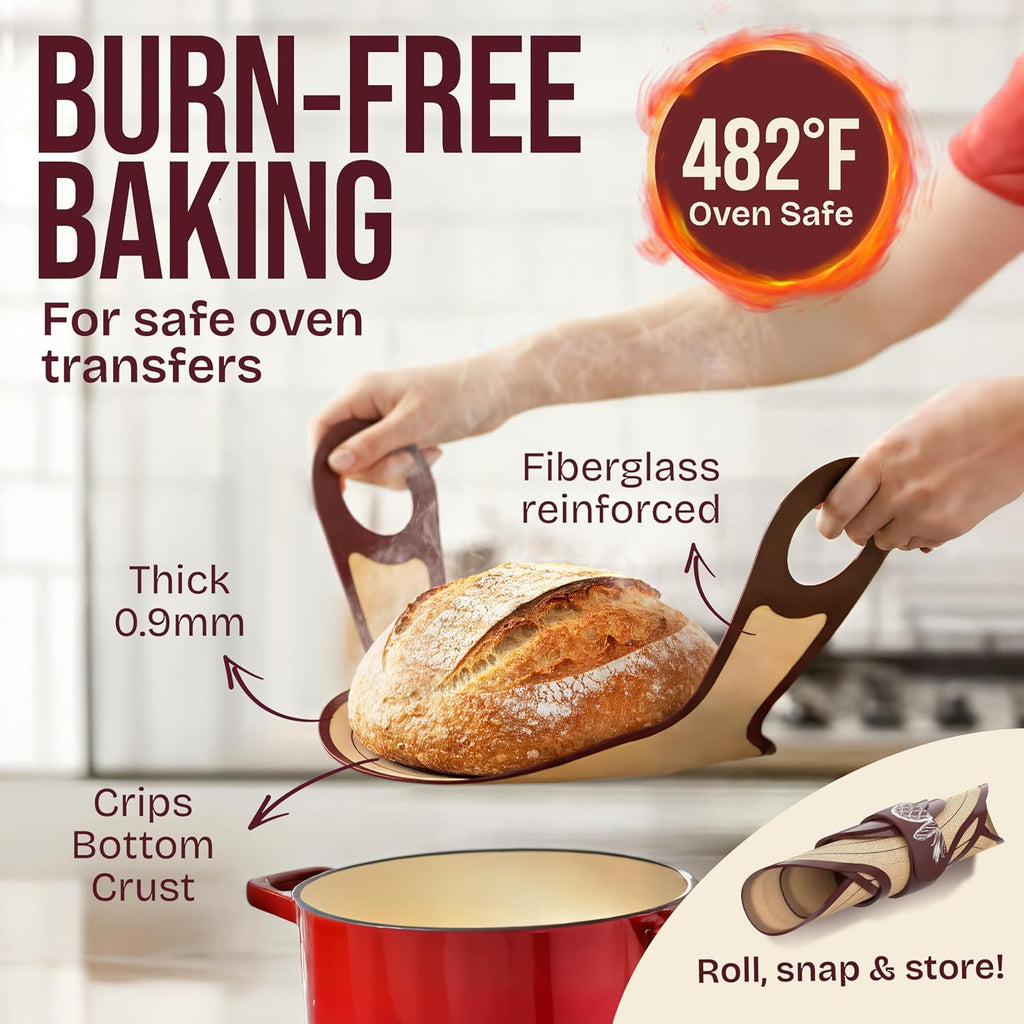 Sourdough Starter Kit – 9-Inch Proofing Basket & Silicone Bread Sling