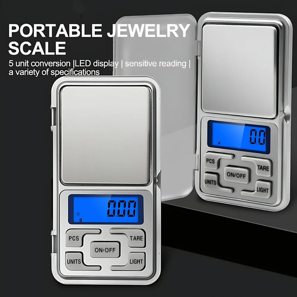 High Precision 500G/0.01G Mini Pocket Scale, Accurate Digital Jewelry Scale with LCD Display, Compact Portable for Easy Carry