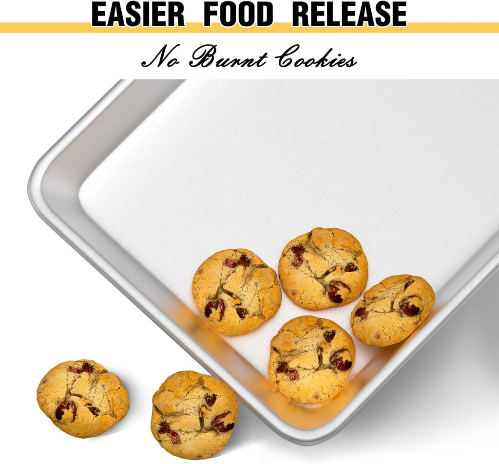 2-Pack 18 × 13-Inch Natural Aluminum Baking Sheet Pans – Half Sheet Cookie Trays