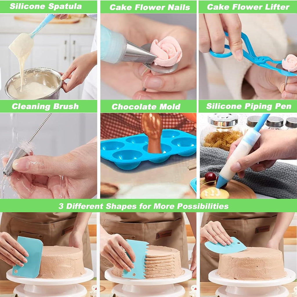 236-Piece Cake Decorating Kit | Piping Bags & Icing Tips