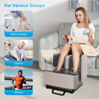 2-in-1 Shiatsu Foot & Calf Massager with Heat – Ottoman Rest & App Control