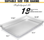 2-Pack 18 × 13-Inch Natural Aluminum Baking Sheet Pans – Half Sheet Cookie Trays