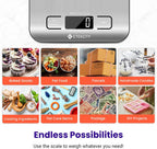 Digital Kitchen Scale – 11 lb Food Scale with Grams & Ounces