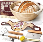 Sourdough Starter Kit – 9-Inch Proofing Basket & Silicone Bread Sling