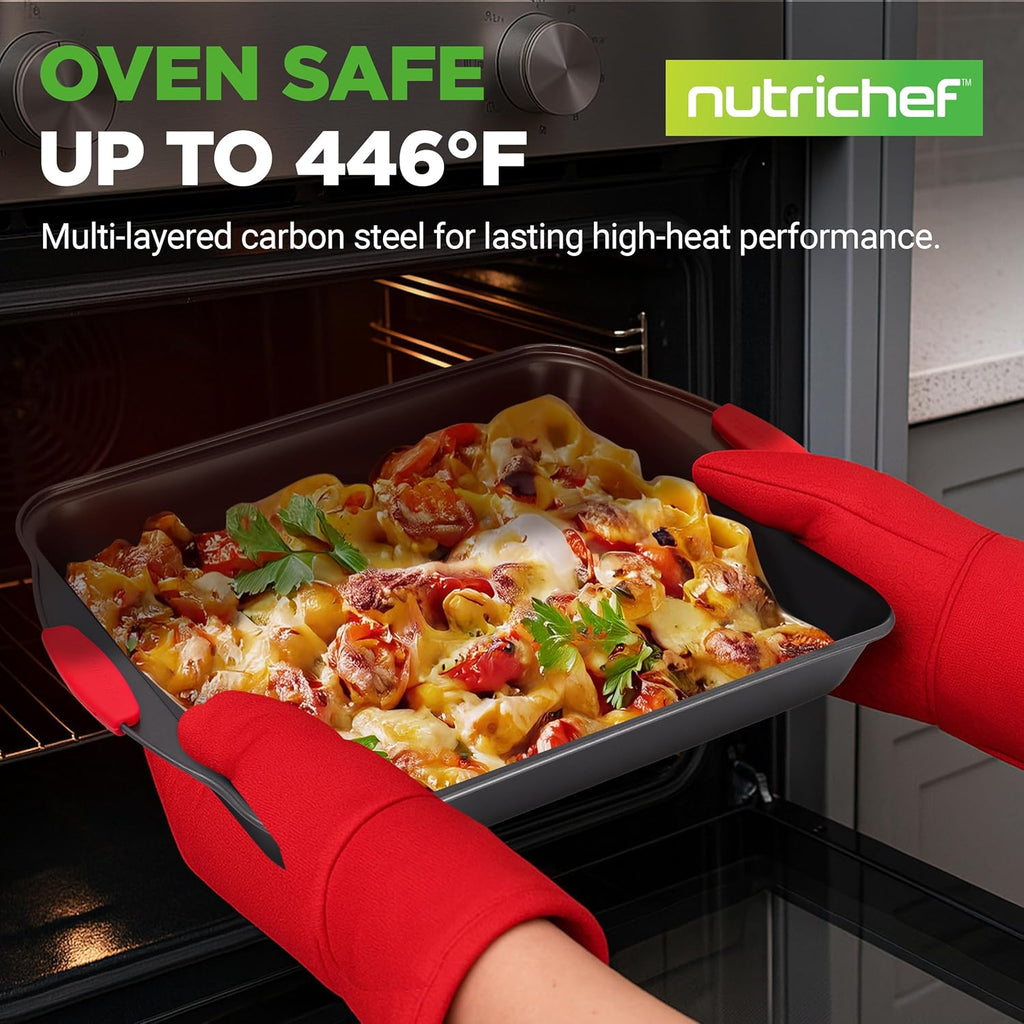 10-Piece Nonstick Carbon Steel Bakeware Set with Silicone Handles