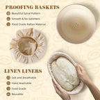 Sourdough Starter Kit – Bread Baking Kit with Starter Jar & Proofing Basket