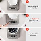 Digital Kitchen Scale – 11 lb Food Scale with Grams & Ounces