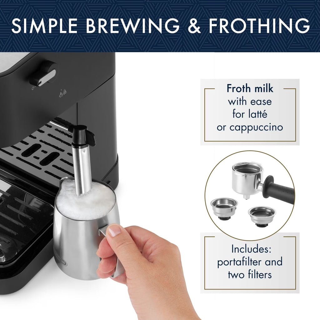 Stilosa Espresso Machine – Compact Manual Espresso & Cappuccino Maker
