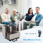 2-in-1 Shiatsu Foot & Calf Massager with Heat – Ottoman Rest & App Control