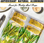 2-Pack 18 × 13-Inch Natural Aluminum Baking Sheet Pans – Half Sheet Cookie Trays