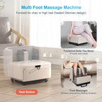 2-in-1 Shiatsu Foot & Calf Massager with Heat – Ottoman Rest & App Control