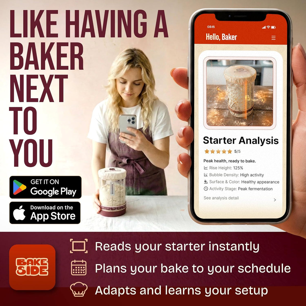 Sourdough Starter Kit – 9-Inch Proofing Basket & Silicone Bread Sling