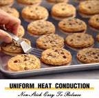 2-Pack 18 × 13-Inch Natural Aluminum Baking Sheet Pans – Half Sheet Cookie Trays