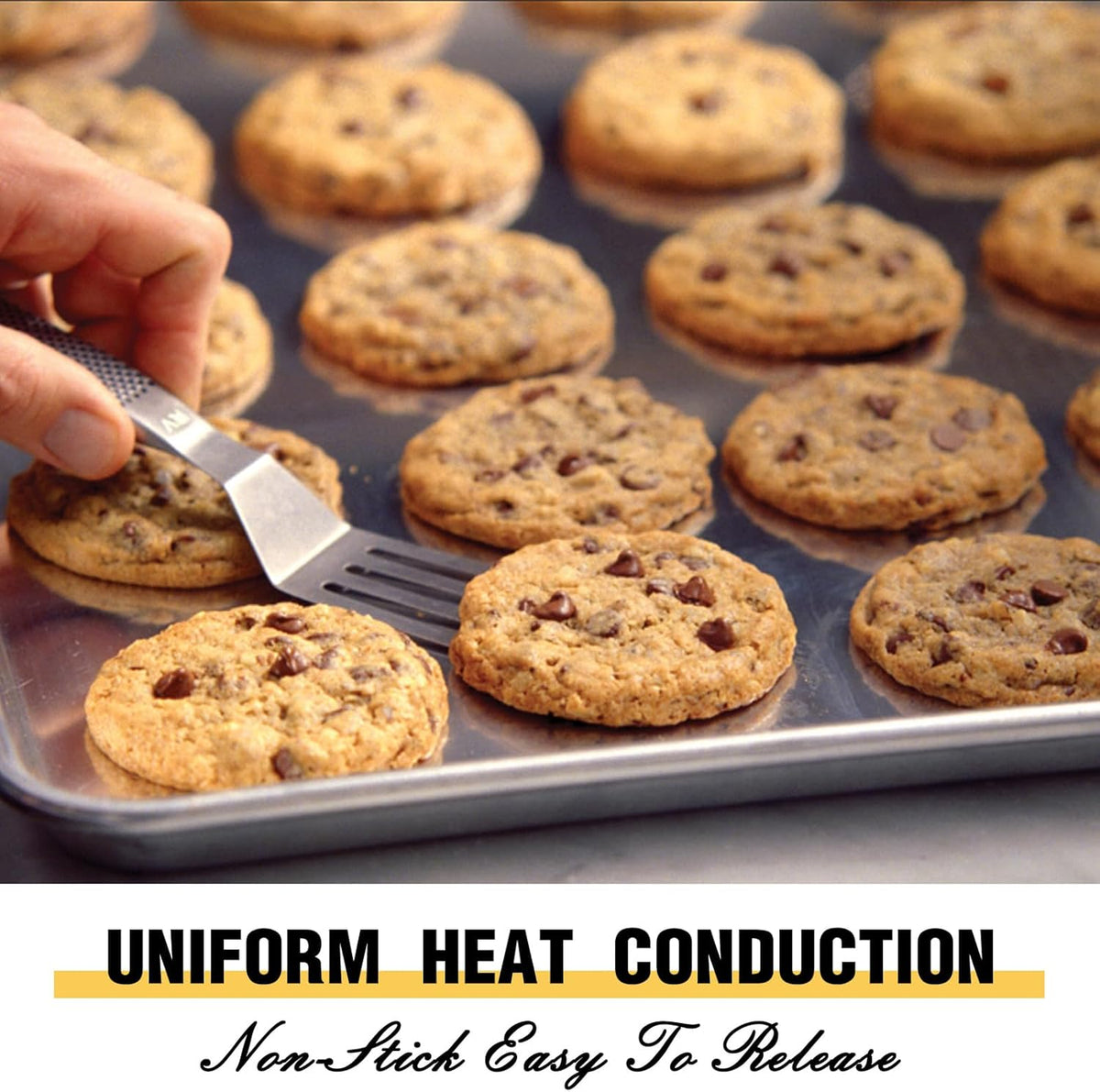 2-Pack 18 × 13-Inch Natural Aluminum Baking Sheet Pans – Half Sheet Cookie Trays