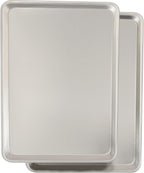 2-Pack 18 × 13-Inch Natural Aluminum Baking Sheet Pans – Half Sheet Cookie Trays