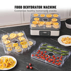 5-Tray Food Dehydrator – 300W Stainless Steel Food Dryer with Digital Timer & Temperature Control