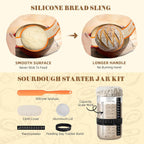 Sourdough Starter Kit – Bread Baking Kit with Starter Jar & Proofing Basket