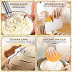 Sourdough Starter Kit – Bread Baking Kit with Starter Jar & Proofing Basket